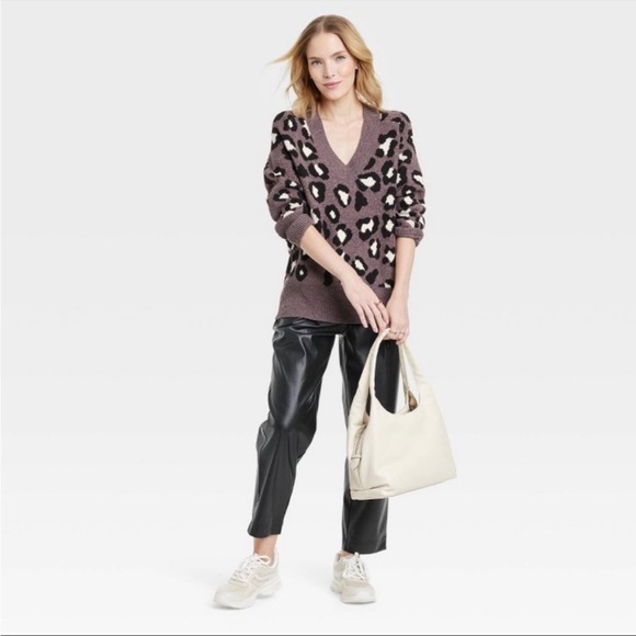 A new day purple leopard tunic sweater - Picture 3 of 3